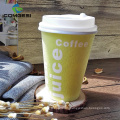 Nice looking double pe coated eco bio wholesale disposable coffee paper cups 10oz